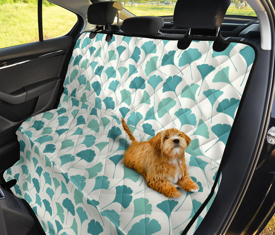 Green Ginkgo Leaves Pattern Dog Car Seat Covers