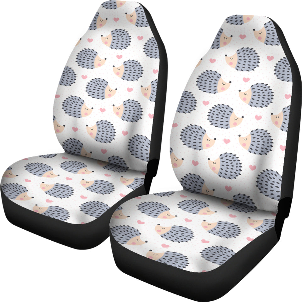 Hedgehog Pattern Print Design 04 Universal Fit Car Seat Covers