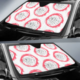 Hand Drawn Dragon Fruit Car Sun Shade