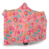 Colorful Candy Pattern Hooded Blanket