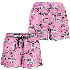 Piano Pattern Print Design 01 Women Shorts