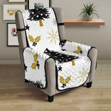 Christmas tree holly snow star pattern Chair Cover Protector