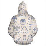 Cute Sushi Icon Pattern Zip Up Hoodie