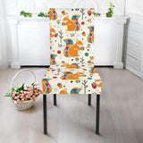 Squirrel Pattern Print Design 04 Dining Chair Slipcover