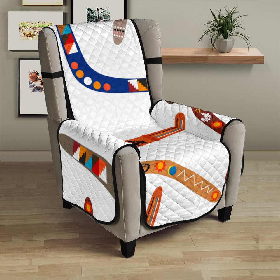 Boomerang Australian aboriginal ornament pattern Chair Cover Protector