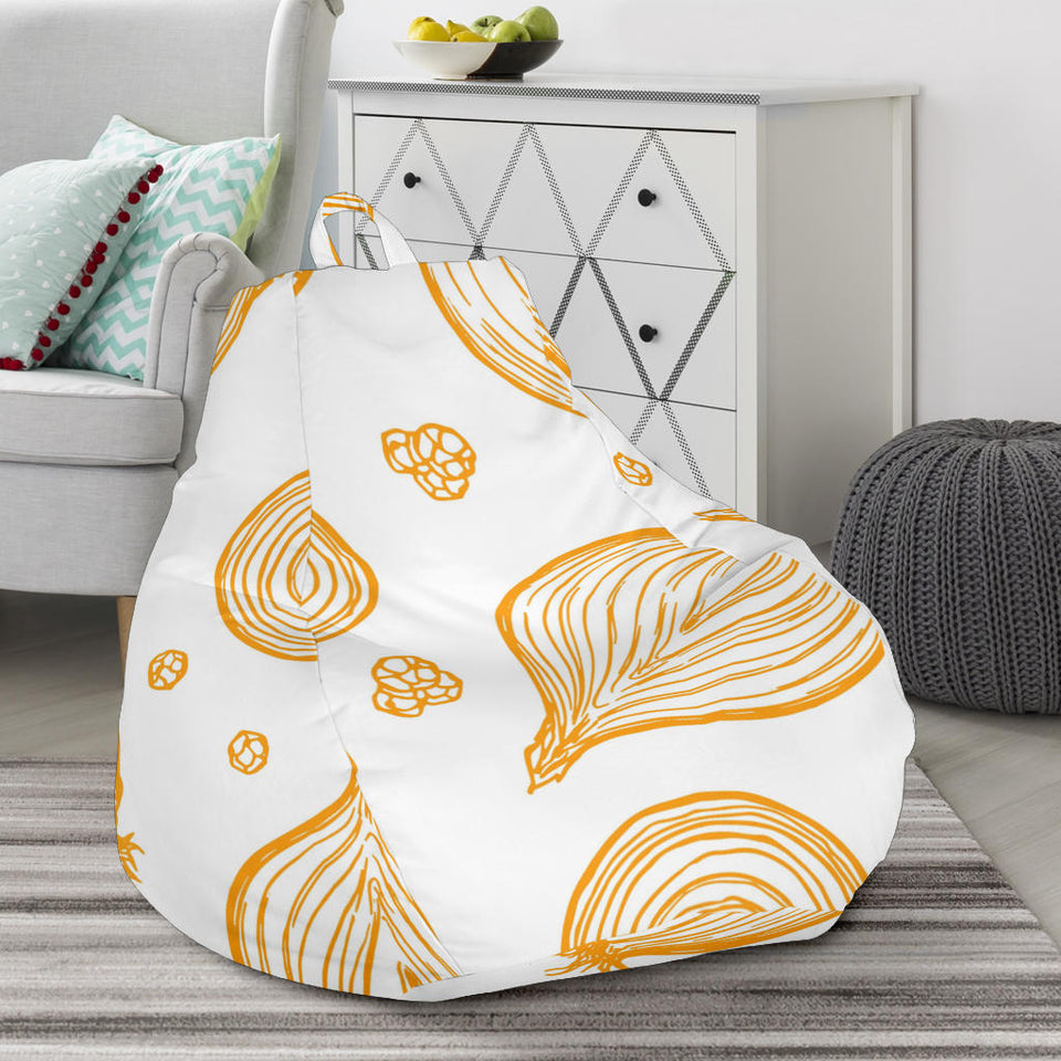 Hand Drawn Onion Pattern Bean Bag Cover