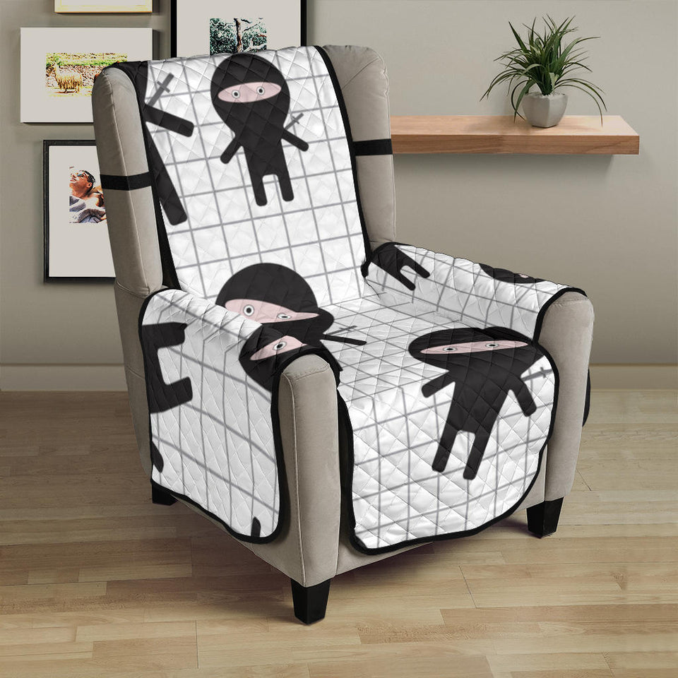 Ninja pattern plaid background Chair Cover Protector