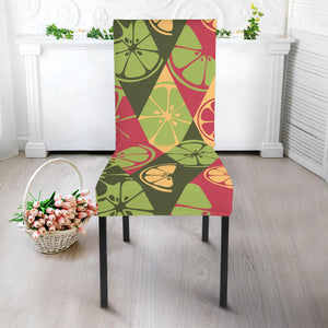 Cool Geometric Lime Pattern Dining Chair Slipcover