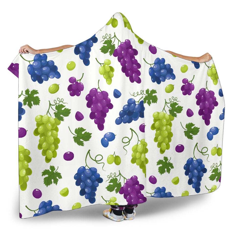Grape Pattern Hooded Blanket
