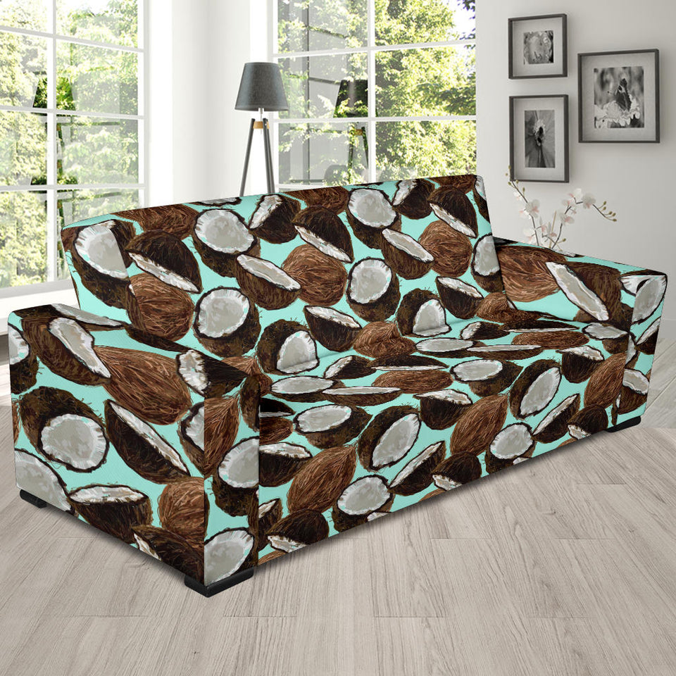 Coconut Pattern Print Design 03 Sofa Slipcover