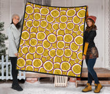 Passion Fruits Slice Pattern Premium Quilt