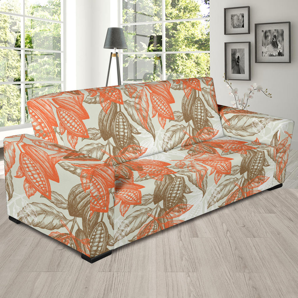 Cocoa Beans Cocoa Tree Pattern Sofa Slipcover