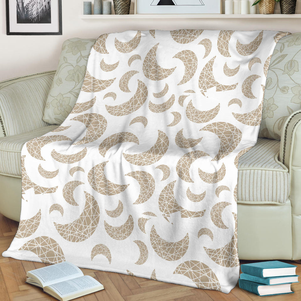 Cool Gold Moon Abstract Pattern Premium Blanket