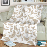 Cool Gold Moon Abstract Pattern Premium Blanket
