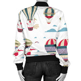 Hot Air Balloon Pattern Women'S Bomber Jacket