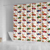 Corgi Christmas Pattern Shower Curtain Fulfilled In US