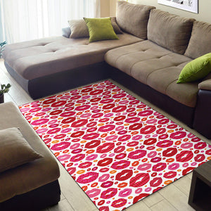 Lips Pattern Print Design 01 Area Rug