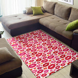 Lips Pattern Print Design 01 Area Rug