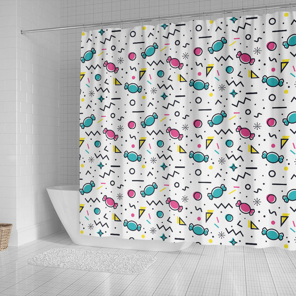 Candy Design Pattern Shower Curtain Fulfilled In US