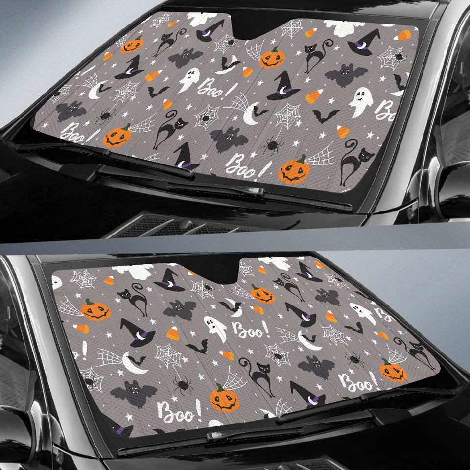 Halloween Design Pattern Car Sun Shade