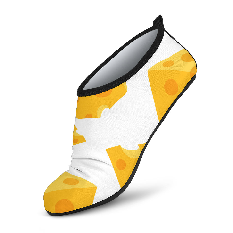 Cheese Slice Pattern Aqua Shoes