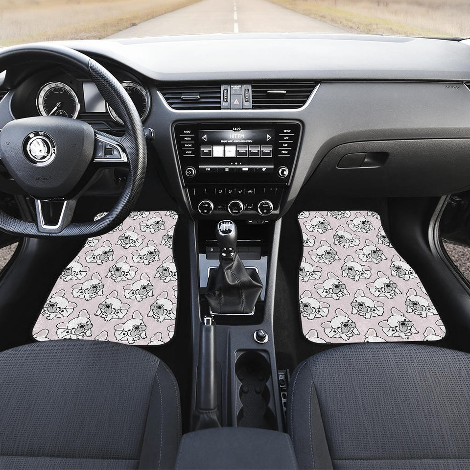 Cute French Bulldog Pattern Front Car Mats