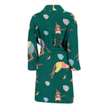 Kangaroo Leaves Pattern Men'S Bathrobe
