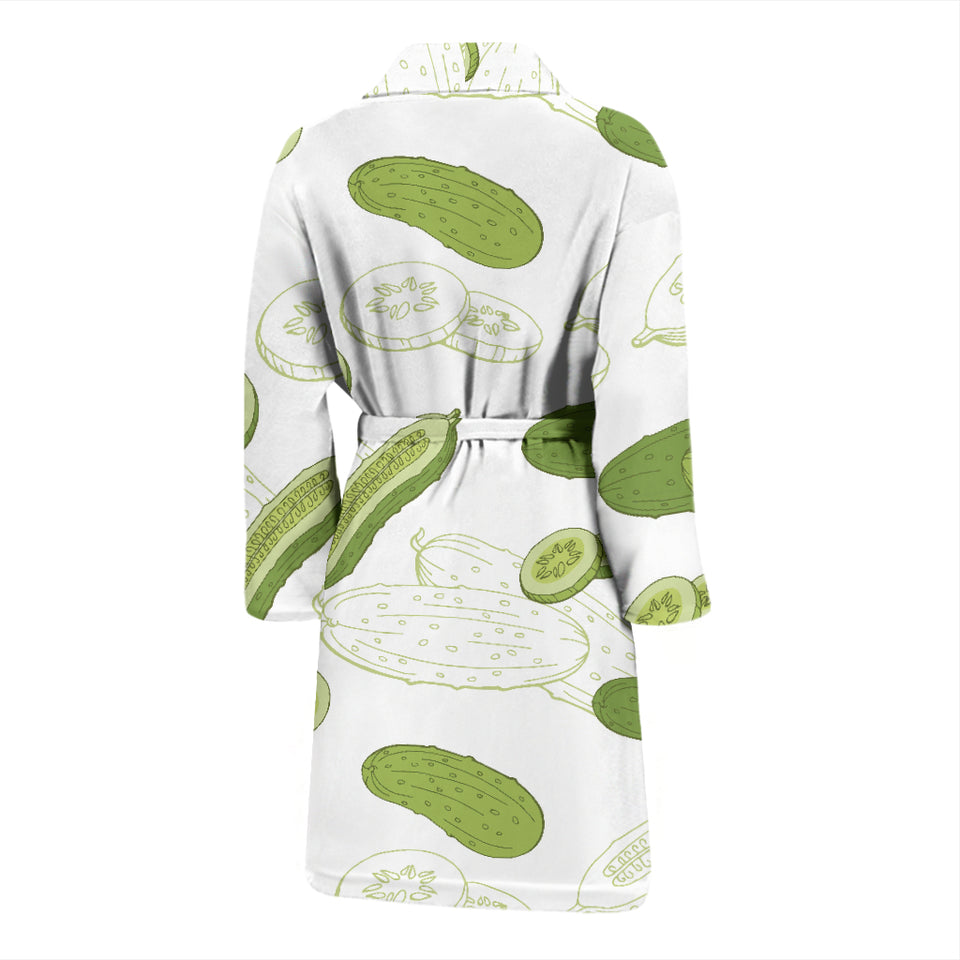 Cucumber Sketch Pattern Men'S Bathrobe