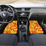 Fire Flame Design Pattern Front And Back Car Mats