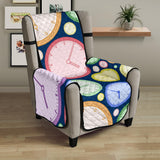 Colorful clock background Chair Cover Protector