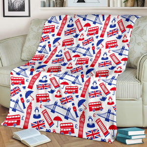 British Pattern Print Design 01 Premium Blanket