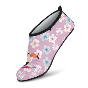 Beautiful Toucan Flower Leaves Aqua Shoes