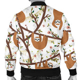 Sloths Hanging On The Tree Pattern Men'S Bomber Jacket