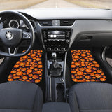 Halloween Pumpkin Pattern Front Car Mats
