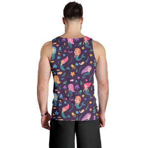 beautiful mermaid Fish jellyfish algae other marine world Men Tank Top
