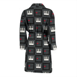Piano Pattern Print Design 05 Men's Bathrobe