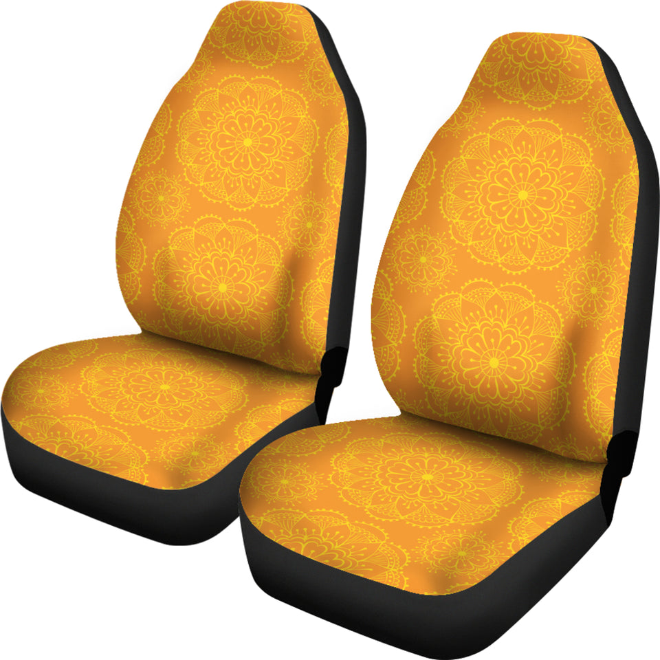 Orange Traditional Indian Element Pattern Universal Fit Car Seat Covers