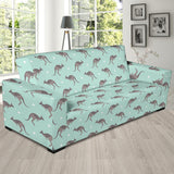 Kangaroo Pattern Background Sofa Slipcover