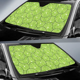 Slices Of Lime Pattern Car Sun Shade