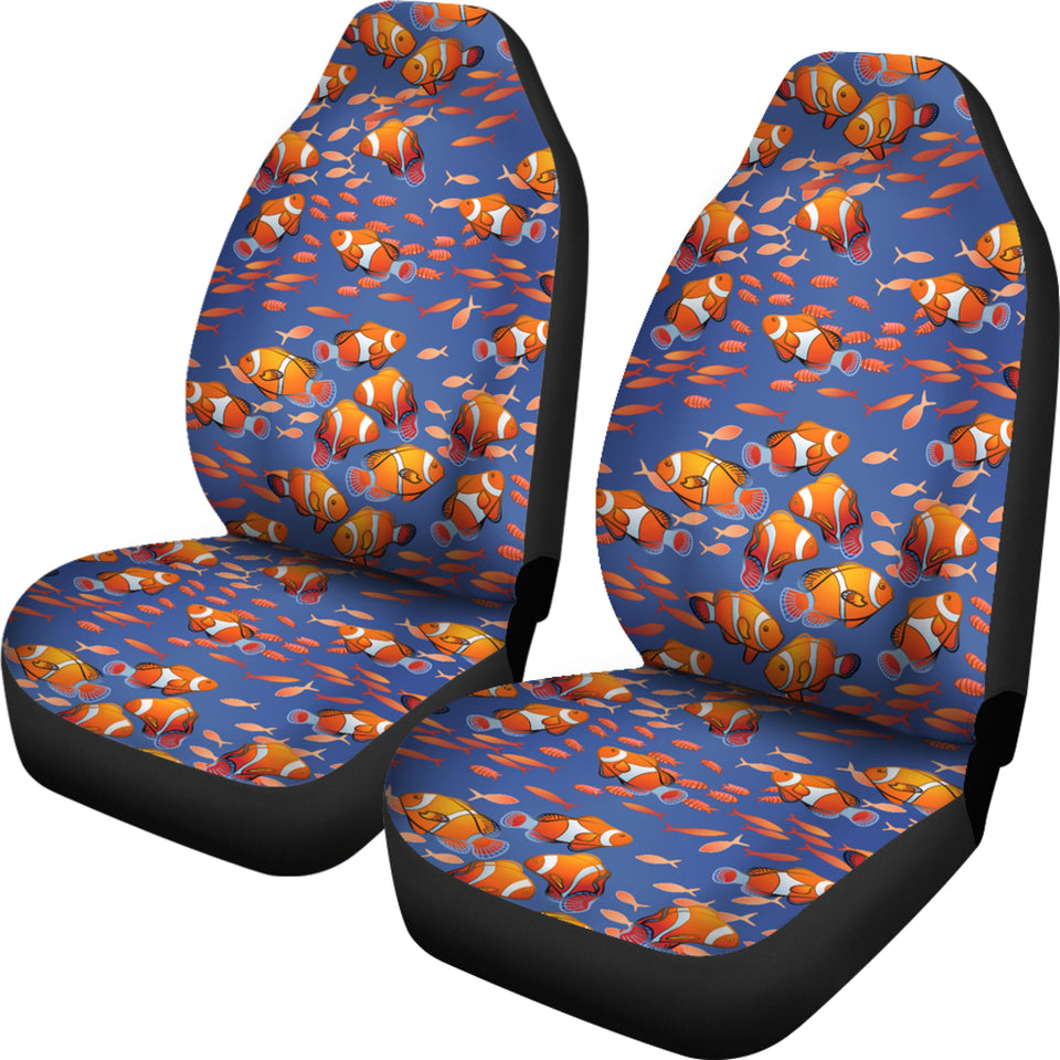 Clown Fish Pattern Print Design 04 Universal Fit Car Seat Covers