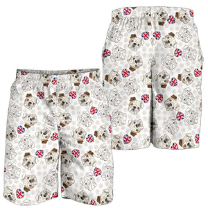 English Bulldog Pattern Print Design 01 Men Shorts