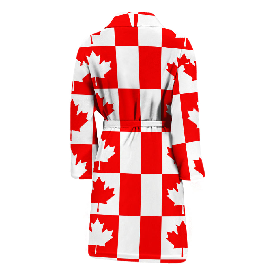 Canada Pattern Print Design 05 Men's Bathrobe