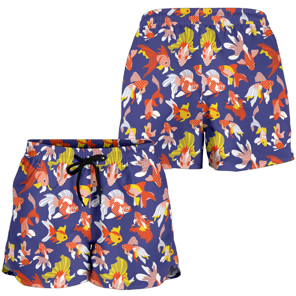 Goldfish Pattern Print Design 04 Women Shorts