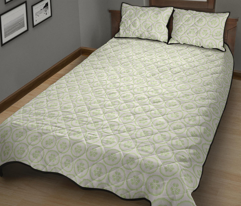 Cucumber pattern background Quilt Bed Set