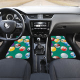 Billiard Ball Pattern Print Design 01 Front and Back Car Mats