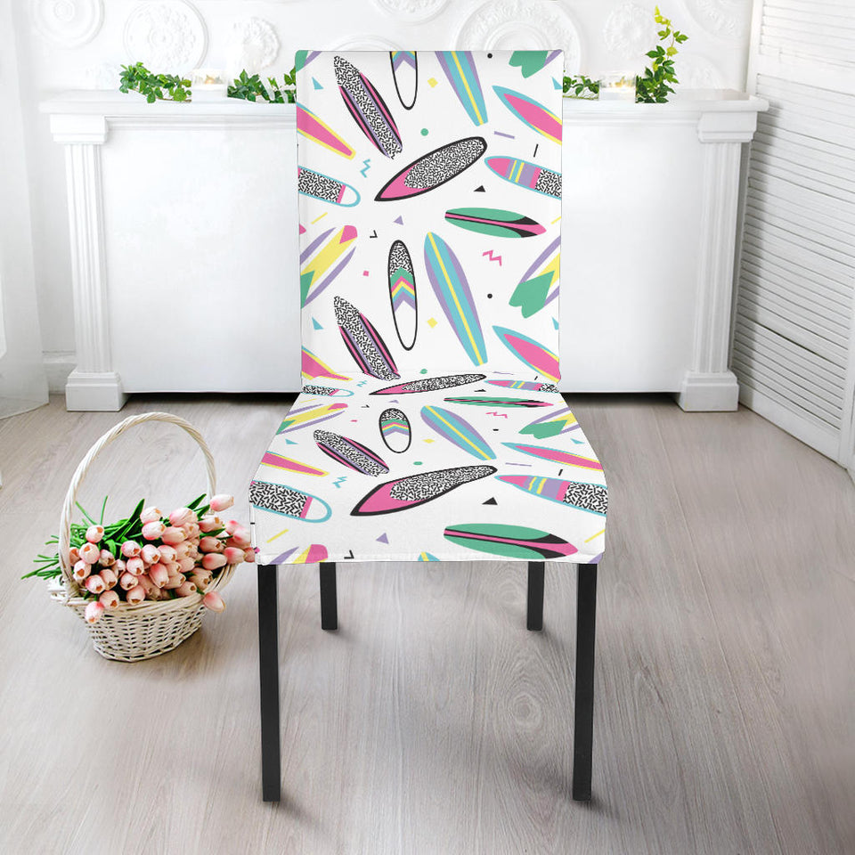 Surfboard Pattern Print Design 04 Dining Chair Slipcover