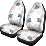 Black Gray Cream Coral Ginkgo Leaves Pattern Universal Fit Car Seat Covers