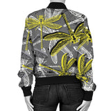Hand Drawn Dragonfly Pattern Women'S Bomber Jacket