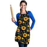 Sunflower Golden Polygonal Shapes Adjustable Apron