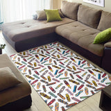 Skate Board Pattern Print Design 05 Area Rug